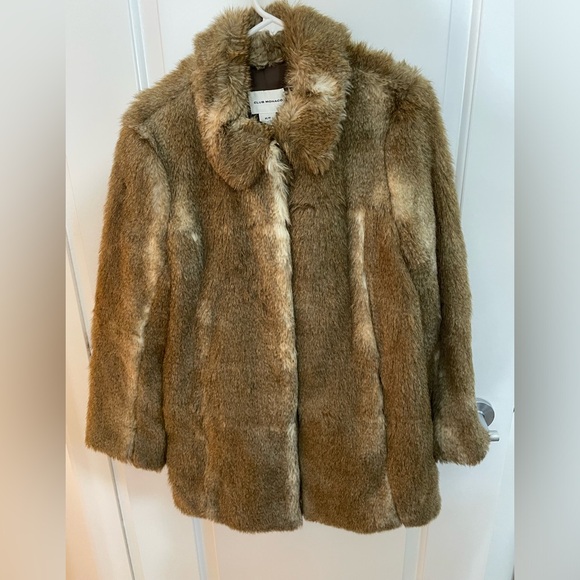 Club Monaco faux fur coat size Medium - Picture 1 of 3